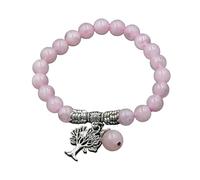 KYINYUECH 1 pulsera de cuentas de Buda con colgante de árbol de la vida, piedra de 9 mm, color sólido, hecha a mano, Piedra