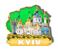 Kyiv Ucrania Imán de madera 3D Imanes de nevera Viajes Coleccionables Souvenirs Decoraciones Artesanías hechas a mano-4
