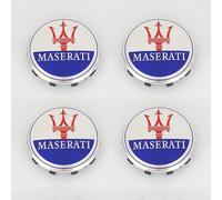 kykj 4 Pieces 60mm Tapas Rueda de Centro para Maserati, Tapacubos Centrales Impermeable Prueba Polvo Ruedas Tapas del Buje Tapas Centrales