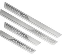 kykj 4 Piezas Stainless Steel Coche Protector Umbral Puerta para 5008 4008 3008 2008 508 408 308 208 108 301 107, Protector Barra Umbral Puerta Pegatinas Protective Umbral Puerta