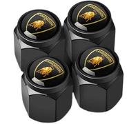 kykj 4 Piezas Tapas de Válvulas de Neumático de Coche para Lamborghini Aventador Urus Huracan Gallardo, Tapones de Válvulas Antipolvo Válvula de Neumático con Sello