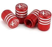 kykj 4 Piezas Tapas Válvulas para Alfa Romeo Mito 2009-2023, Anti Polvo Tapones Rueda Coche, Impermeabile Anti Corrosión Vástago Cubierta