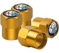 kykj 4 Piezas Tapas Válvulas para Alfa Romeo Mito 2009-2023, Anti Polvo Tapones Rueda Coche, Impermeabile Anti Corrosión Vástago Cubierta