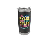 Kylee Here Doing Kylee Things Funny Kylee Nombre Vaso térmico de acero inoxidable de doble pared