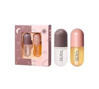 Kylewo 2 uds., Brillo de Labios, Maquillaje Natural, Brillo de Labios, Kit de suero para el Cuidado de los Labios, potenciador de Labios para Labios de Belleza hidratados más completos