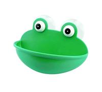 Kylewo Jabonera con Ventosa para niños, Soporte de jabonera de Rana jabonera de Silicona movible Esponja de succión de Pared Estante de Drenaje de jabón Kit Organizador de baño