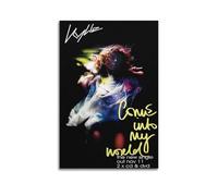 Kylie Minogue Come Into My World - Póster de portada de álbum firmado limitado, póster de portada musical, pop hip hop, rap, cantante, estrella, música, lienzo estético, arte de pared para niñas y