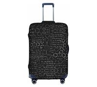 Kyliele Funda para maleta de viaje con ilustración abstracta de ciencia química en 3D, a prueba de polvo, protector de equipaje, maleta, accesorios para vacaciones, White, X-Large