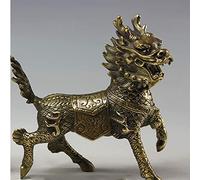 Kylin Brass Guardian Ornaments Feng Shui Car Decoración PREVENTO DE ENERGÍA Mal Riqueza Obtenga una decoración de Escritorio promovida Unicornio Enviar a un Hijo Decoración Interior al Aire Libre, B