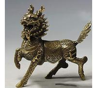 Kylin Brass Guardian Ornaments Feng Shui Car Decoración PREVENTO DE ENERGÍA Mal Riqueza Obtenga una decoración de Escritorio promovida Unicornio Enviar a un Hijo Decoración Interior al Aire Libre, B