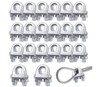 KYLOS 20 Pcs Abrazaderas De Cable 5 Mm Din741 Alambre De Acero Inoxidable Abrazadera Para Cable De Alambre M5 Abrazadera De Cable De Acero Conector Para Cable De Alambre Abrazadera