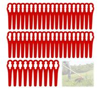 KYLOS 50 Piezas Cuchillas De Plástico Para Cortacésped,Cuchillas De Recambio De Plástico,Cuchillas Cortador De Césped,Cuchillas De Repuesto Rojo,Cuchillas De Plástico Para Desbrozadora (Rojo)