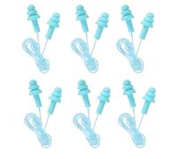 KYLOS 6 Pares De Tapones De Protección Auditiva Reutilizables De Silicona Suave E Impermeable Con Cordón - Reducción De Ruido A 32 Db Para Una Óptima Protección Del Canal Auditivo