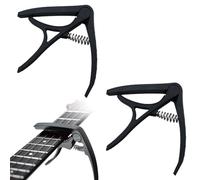 KYLOS Capo para Guitarra - Pack 2 Unidades - Para Guitarra Acústica, Eléctrica y Bajo - Sistema de Liberación Rápida - Color Negro - Ajuste Perfecto sin Afectar la Afinación