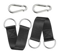 KYLOS Kit de Anclaje para Hamaca - 2 Unidades con Mosquetones y Anillos en D - Correa de Nylon Resistente 1000kg - Instalación Rápida en Árboles - Ideal para Sillas Colgantes y Columpios