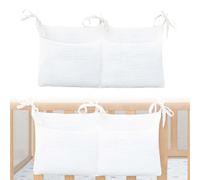 KYLOS Organizador De Pañales Para Bebé, Organizador Colgante Para Ropa, Pañales, Juguetes, Colgar En Cuna, Cambiador O Pared, Color Blanco