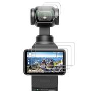 KYLOS Protector De Pantalla De Lente Para Dji Osmo Pocket 3 [Paquete De 3+3] Cubierta De Vidrio Templado De 0,3 Mm, Dureza 9H, Antiarañazos, Antiburbujas,Osmo Pocket 3