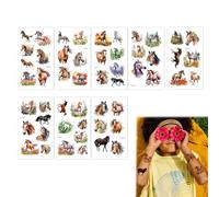 KYLOS Tatuaje Para Niños, 10 Hojas, Tatuajes De Caballos Para Niñas, Niños, Juguetes Para Caballos, Pegatinas Impermeables Para Niños, Regalos Para Niñas A Partir De 5 6 7 8 9 10 11 12 Años