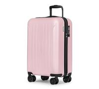KYME Maleta rígida con ruedas giratorias dobles, PC + ABS TSA Lock equipaje de viaje, Rosa, 20" Carry On, Color sólido con ruedas dobles giratorias y bloqueo TSA