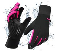 kyncilor Guantes de invierno impermeables para hombre, guantes de moto de invierno para mujer, forro suave, pantalla táctil, silicona antideslizante, guantes térmicos para esquí, bicicleta, correr