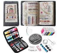 KyneLit 2026 New Embroidery Stitch Book Kit, Portable All-in-One Sewing Kit with 106 Stitches, Complete Toolkit & Instructional Tutorial for Beginners & Craft Lovers