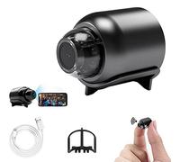 KyneLit Mini cámara WiFi 1080P HD - Visión nocturna incluida, pequeñas cámaras de vigilancia para el hogar, grabadora de video para interiores(con tarjeta de memoria de 64 GB)