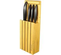 KYOCERA 4WHBK White Blade - Juego de Cuchillos con Bloque (4 Cuchillos ergonómicos, Madera de bambú) 4WHBK White Blade - Juego de Cuchillos con Bloque (4 Cuchillos ergonómicos, Madera de bambú)