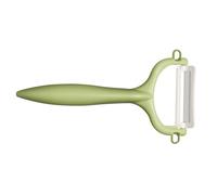 Kyocera CP-10-NGR, peladora Horizontal, Cuchilla Afilada de cerámica de Zirconia, Liviana, no corrosiva, Apta para lavavajillas, para Uso con diestros y Zurdos, Verde, 7.8 x 2.7 x 14.5 cm