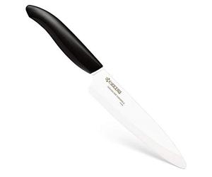 KYOCERA FK130WHBKEU Cuchilla Afilada de Cerámica, Negro, 13 cm