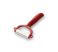Kyocera lavava CP-10-NRD, Pelador Horizontal, Cuchilla Afilada de cerámica de Zirconia, Liviana, no corrosiva, Apta para lavavajillas, para diestros y Zurdos, roja, Rojo, 7.8x2.7x14.5 cm