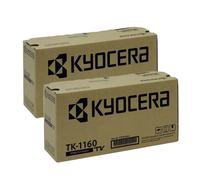 Kyocera Original TK-1160 Toner Negro Pack de 2 (1T02RY0NL0)
