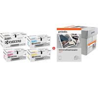 Kyocera + Prindo Universal Papier 2500 Blatt Value Pack negro / cian / magenta / amarillo / Blanco Original TK-5440 MCVP