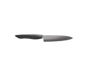 Kyocera ZK-130 BK-BK EU, Cuchillo rebanador, 13 cm negro hoja de cerámica de circonio afilada afilada a mano ligera no corrosiva sin transferencia de sabor apta para lavavajillas mango suave al tacto
