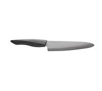 Kyocera, negro, ZK-180 BK EU, Cuchillo de chef, 18 cm, hoja de cerámica de circonia, afilada a mano, ligera, no corrosiva, sin transferencia de sabor, apta para lavavajillas, mango suave al tacto
