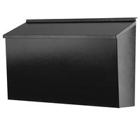 Kyodoled Buzones de acero galvanizado, buzón de montaje en pared, grande negro