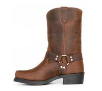 KYOESCAI Botas De Punta Ancha para Hombre Botas De Vaquero Occidentales con Remaches