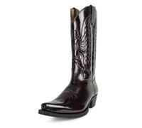 KYOESCAI Botas de Vaquero Occidentales para Hombre Botas de Trabajo clásicas con Punta Puntiaguda y tacón bajo para Mediados de pantorrillas