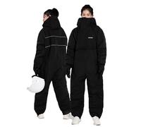 KYOFIS Traje De Nieve Mono De Esquí Aislado, Ropa De Moto A Prueba De Viento, Traje De Rescate Traje De Nieve, Impermeable A Prueba De Viento, for Adultos/Hombres/Mujeres(Black,XXX-Large)