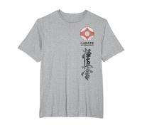 Kyokushin Karate Symbol Kyokushinkai Dojo Training Camiseta, Hombre Tallas Grandes, Gris Jaspeado, 3X Alto