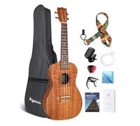 KYOOH Tenor Ukelele profesional de caoba de 66.0 cm para principiantes y todas las edades con bolsa de concierto, afinador, correa, púas, cuerdas de nailon, lecciones en línea