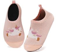 Kyopp Calcetines para niños y niñas, antideslizantes, para caminar, tejer, elásticos, transpirables, zapatos de casa, calcetines para interiores y exteriores, con suela inferior de goma, unisex