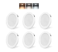 KYOTECH 3000K/4000K/6000K Foco LED Empotrable 230V Downlight Empotrable LED Techo 4W 300LM Panel LED Ojos de Buey Luces Interiores para Muebles Autocaravana Caravana Barco Cocina, Blanco de 6 Piezas