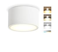 KYOTECH Focos LED de Superficie Regulables, Foco de Techo Ø95x55mm Blanco, Incluye Módulo LED 7W 800LM GX53 230V, 3000K/4000K/6500K Lampara Techo, Aluminio Focos Interior Redondos para Cocina Salón