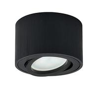 KYOTECH Focos LED Techo Orientable Con Bombilla 5W Intercambiable - Módulo Plafón Blanco Cálido 3000K Interior 400LM - Lámpara Superficie Negra