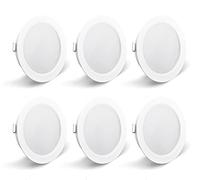 KYOTECH Juego de 6 lámparas LED para muebles, 230 V, 3,5 W, IP44, G4, 15 mm, 3000 K, luz blanca cálida, para campana de cocina, foco empotrable (blanco)