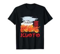 Kyoto Horizonte Montaña Otoño Paisaje Vintage Japón Viajes Camiseta