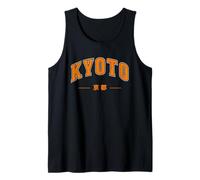 Kyoto Japón Estilo Universitario Vintage Letras Camiseta sin Mangas