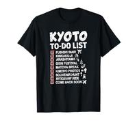 Kyoto Japón Lista de tareas Kinkakuji Arashiyama Gion Souvenir Camiseta