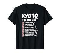 Kyoto Japón Lista de tareas Kinkakuji Arashiyama Gion Souvenir Camiseta