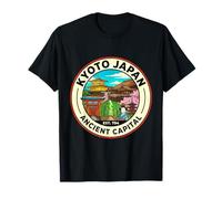 Kyoto Japón Round Travel Souvenir City Landmark Turista Regalo Camiseta